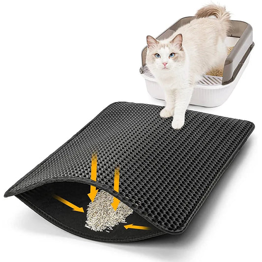 Double Layered Cat Litter Trapping Mat - Filtered - Splash Proof